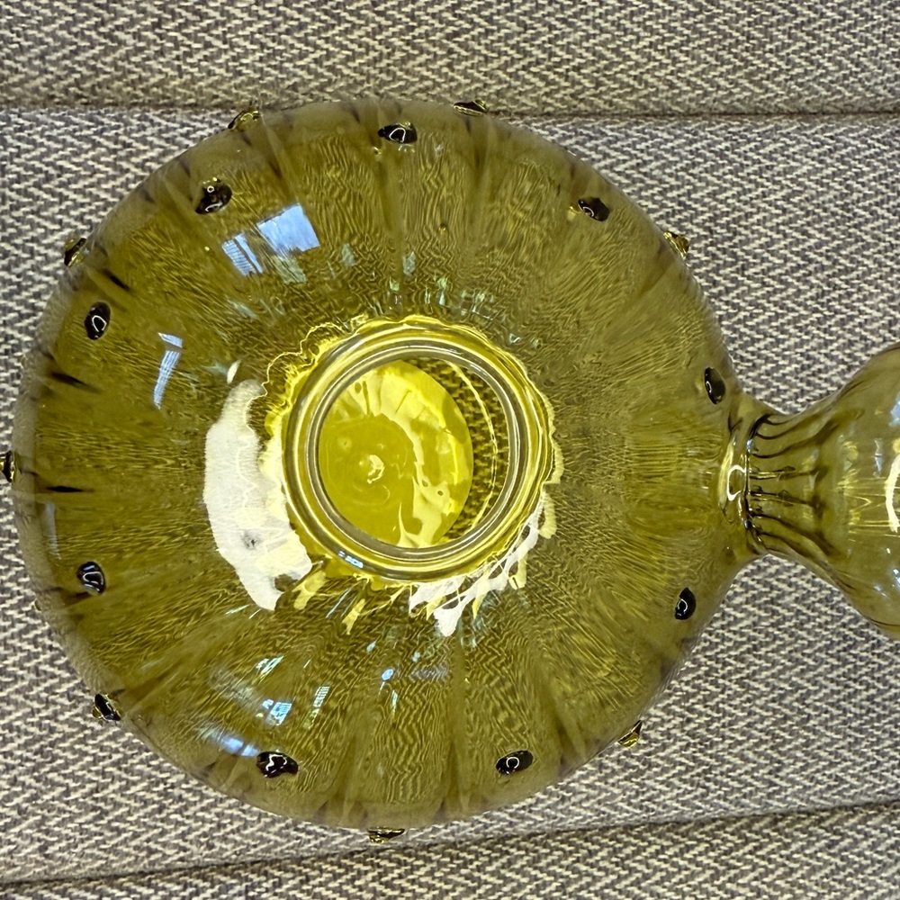 Small Round Balloon Glass Vase, Olive Green — Ashland - Picture 5 of 12